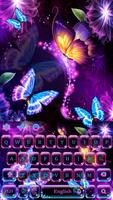 Neon butterfly keyboard captura de pantalla 3