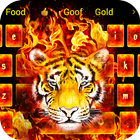 Hot Flame Tiger Keyboard Theme ikon