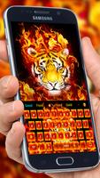 Hot Flame Tiger Keyboard Theme syot layar 3