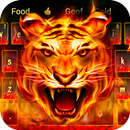 le thème du clavier Angry Tiger Flame APK