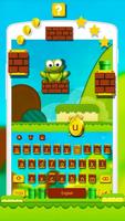 Super Frog Brick Jumping Game Keyboard Theme Affiche