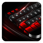 Noir rouge Clavier icône