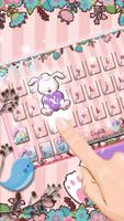 Lovely Rabbit Cartoon Keyboard Ekran Görüntüsü 1