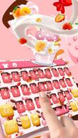 Pink ice cream fruit keyboard screenshot 1