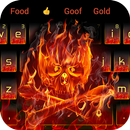 Hot Flame Evil Skull Keyboard Theme APK