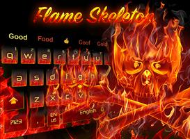Hot Flame Evil Skull Keyboard Theme โปสเตอร์