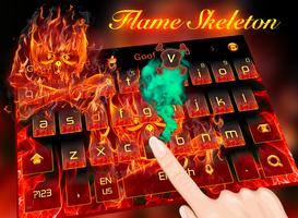 flammes rouges à chaud du clavier mal crâne thème capture d'écran 2