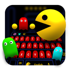Vivid jaune p-man jeu de clavier thème icône