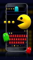 Vivid jaune p-man jeu de clavier thème Affiche
