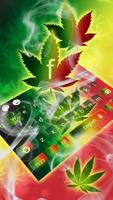 Weed Rasta Ganja Smoke Keyboard captura de pantalla 2