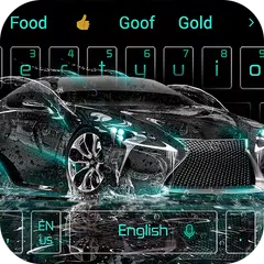 Rainwater Luxury Speeding Car Keyboard Theme APK download