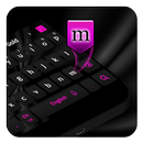 Hitam Berwarna merah muda Keyboard APK