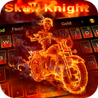 Fire Motorcycle Skull Warrior Keyboard Theme ikon