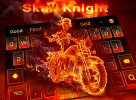 Fire Motorcycle Skull Warrior Keyboard Theme โปสเตอร์