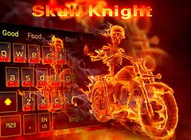 Fire Motorcycle Skull Warrior Keyboard Theme ภาพหน้าจอ 2