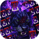 Roar bloody fangs flames cheetah keyboard theme APK