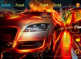 برنامه‌نما Luxury Super Speed ​​Fire Car Keyboard Theme عکس از صفحه