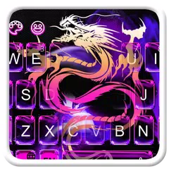 Purple Neon Dragon Keyboard Theme APK download