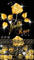 Gold Rose Keyboard Theme capture d'écran 1