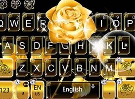 Gold Rose Keyboard Theme capture d'écran 2