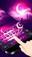 Pink Moon Night Keyboard ảnh chụp màn hình 1