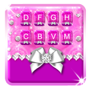 Clavier rose glitter argent pour filles APK