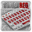 Thème du clavier Glitter Silver Red APK