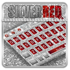 Thème du clavier Glitter Silver Red icône