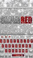 3 Schermata Argento rosso Glitter Keyboard Theme