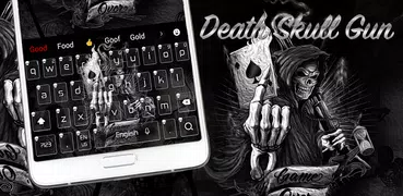 Dark Flame Devil skull gun Theme Keyboard