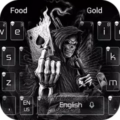 Baixar Teclado tema osso chifre chama escura do diabo APK