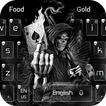 الظلام لهب الشيطان القرن موضوع لوحة المفاتيح