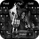 Dark Flame Devil skull gun Theme Keyboard APK