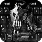 Dark Flame Devil skull gun Theme Keyboard icon