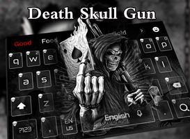 Dark Flame Devil skull gun Theme Keyboard poster