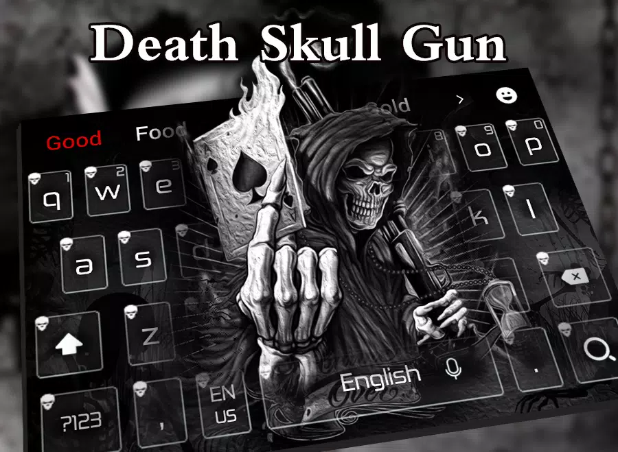 Dark Flame Devil skull gun Theme Keyboard APK for Android Download
