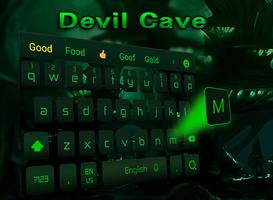 绿色恶魔洞窟游戏风格主题键盘 海报