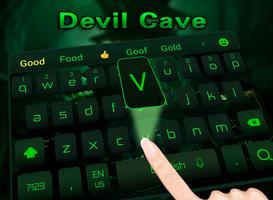 Green Devil Cave Game Style Theme Keyboard syot layar 2