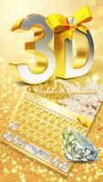 3D gold diamond keyboard Ekran Görüntüsü 1