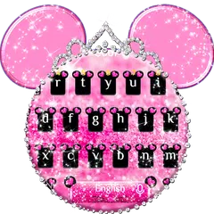 Pink Cute Minny Bowknot Keyboard Theme APK 下載
