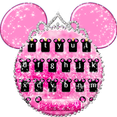 Pink Cute Minny Bowknot Keyboard Theme biểu tượng