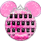Pink Cute Minny Bowknot Keyboard Theme アイコン