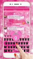 Pink Cute Minny Bowknot Keyboard Theme スクリーンショット 1