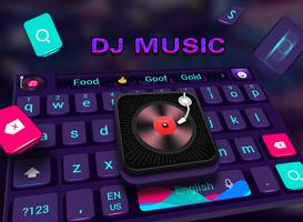 DJ Musik Mode Rock Thema Tastatur Plakat