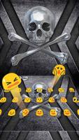 Metal Skull Keyboard Theme syot layar 2