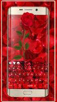 लाल गुलाब रोमांटिक लक्जरी प्यार कीबोर्ड थीम स्क्रीनशॉट 1