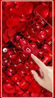 लाल गुलाब रोमांटिक लक्जरी प्यार कीबोर्ड थीम स्क्रीनशॉट 2