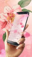 Pink love petal keyboard skin poster