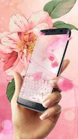 Pink love petal keyboard skin Plakat