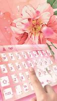 Pink love petal keyboard skin اسکرین شاٹ 2